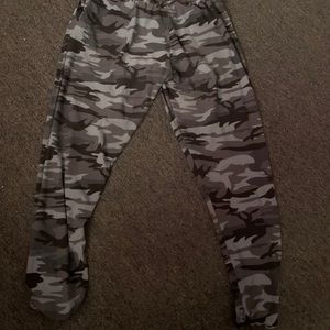 NAVY ARMY BLUE AND BLACK STRIPE PANTS